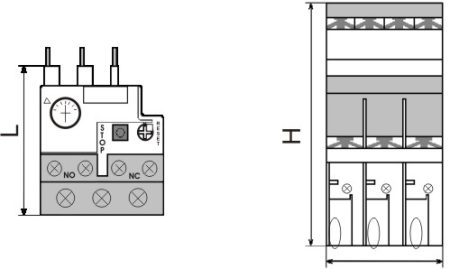 Releu termic pentru contactor LC1 D40-D825 - imagine 2